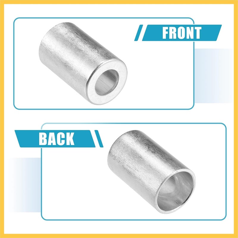 REPAIROCK 2pcs Car Aluminum Cylindrical Air Conditioner Pipe Joint Fitting Sleeve 12mm 19mm Hole Dia Auto Replacement Parts - Image 3